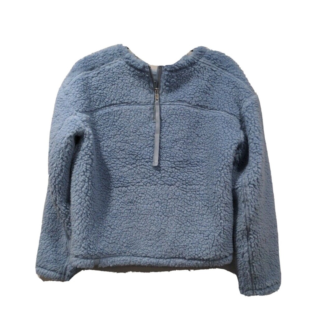 Lululemon Wool Whenever Women's Size 4 Sherpa Fleece Pullover Crew Sweater Blue